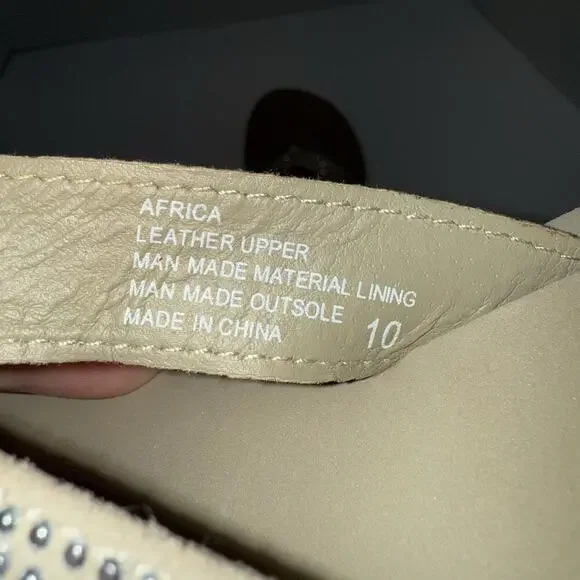 Yellow Box Africa Rhinestone Women's Platform Wedge Taupe Flip Flops Size 10 - Picture 2 of 5